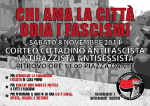 Trento - Sabato 8 novembre corteo cittadino "Chi ama la città odia i fascismi!"