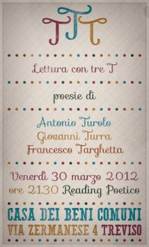 Treviso - Letture con tre T  reading poetico