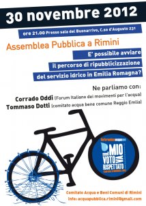 Rimini - Assemblea pubblica sulla ripubblicizzazione del servizio idrico integrato in E. R.