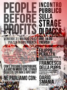 Treviso - People before profits – Incontro pubblico sulla strage di Dacca