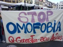 Padova - Stop omofobia! Striscione