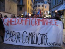 Trento - Solidarietà alla rivolta in Libia
