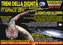 Appello - 17 Aprile 2011: Genova>> Ventimiglia>> Marsiglia. Treni della dignità. Trains de la dignitè 