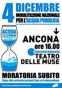 Ancona - 4 dicembre per l'acqua bene comune