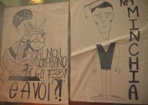 Vicenza- Manifestazione studentesca con l'azione comunicativa sull'Unicredit