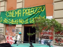 Roma - Michele Santoro all'Ex Cinema Palazzo