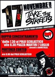 Reggio Emilia - 17 Novembre Giornata Internazionale dello Studente, take the streets!
