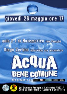 Perugia -  Presentazione dvd: Acqua Bene Comune 