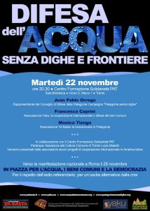 Trento - Difesa dell'acqua: senza dighe e frontiere