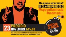 Spegni la miccia al DL Salvini! Venerdì 23 novembre mobilitazione a Roma.