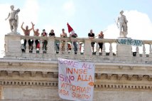 Gli attivisti sul tetto dei Musei Capitolini - 2