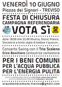 Treviso - Festa di chiusura campagna referendaria