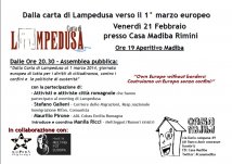 Rimini - Dalla carta di Lampedusa verso il 1 marzo di lotta europeo!
