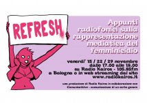 Arriva REFRESH: appunti radiofonici sul femminicidio