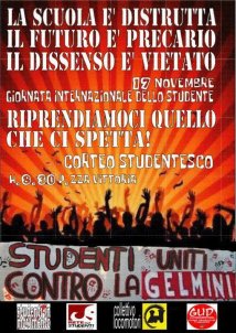 Reggio Emilia - 17 novembre mobilitazione studentesca
