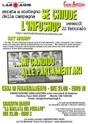 Reggio Emilia - Campagna "se chiude l'infoshop"