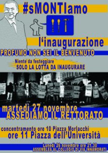 Perugia - Il 27 Novembre assediamo il Rettorato