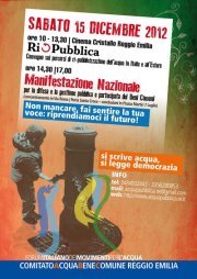 Reggio Emilia - Manifestazione nazionale per acqua pubblica ed i beni comuni