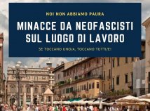 Verona - Minacce da neofascisti sul luogo di lavoro