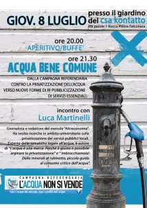 Falconara - Acqua Bene Comune. Incontro con Luca Martinelli