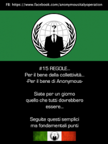 Anonymous - REGOLE #5novembre 2013