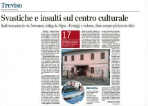 Treviso - Svastiche e insulti sul centro culturale - Corriere Veneto