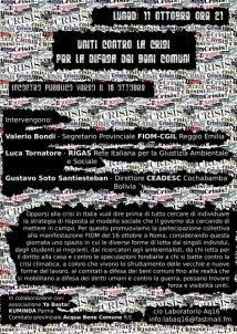 Reggio Emilia - Uniti contro la crisi, per la difesa dei beni comuni