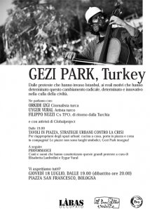 Bologna - Gezi Park in piazza san Francesco. Cronache e immagini della rivolta turca