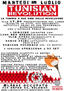 Bologna - Libertè et dèmocratie, tappa bolognese dei blogger tunisini.