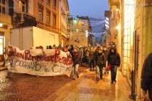 Trento - Gli studenti bloccano la città.