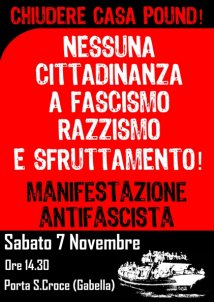 Reggio Emilia - Manifestazione antifascista sabato 7 novembre