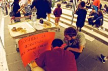 Roma 13 ottobre 2011 - #occupiamobancaditalia - Solidarietà dei cittadini ai Draghi Ribelli