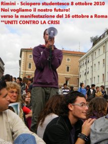 Rimini - Noi vogliamo il nostro futuro... 1000 studenti al presidio