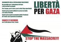 Trento - Un presidio per i palestinesi di Gaza e dei territori occupati