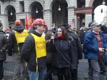 Torino - Decine di migliaia in corteo con la Fiom