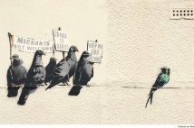 Murales antirazzista di Banksy a Claction-on-Sea (UK)