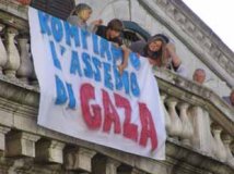 Venezia - Stop all'assedio a Gaza! Presidio sul Ponte di Rialto
