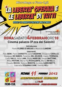 Roma - 4 febbraio - Libertà operaia e libertà di tutti - Incontro 