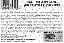  Rimini - Uniti contro la Crisi. Sciopero contro il decreto Gelmini