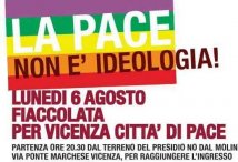 Il 6 agosto fiaccolata per "Vicenza città della pace"